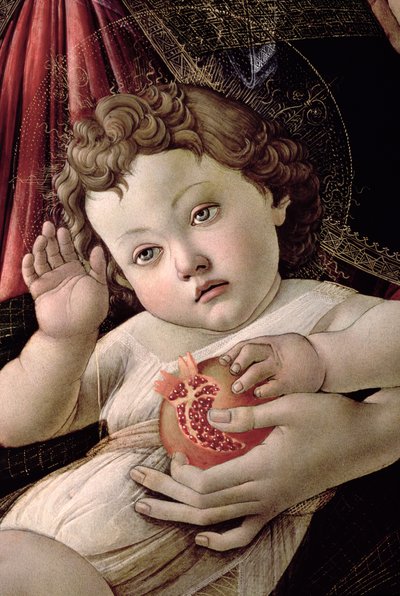 Madonna of the Pomegranate (detail) by Sandro Botticelli