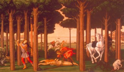 The Story of Nastagio degli Honesti II by Sandro Botticelli