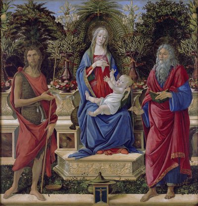 Madonna and Child with both Saints John by Sandro Botticelli