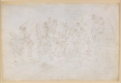The Divine Comedy, Inferno XXVIII. Virgil and Dante in the Eighth Circle of Hell (Malebolge), 9th Bolgia: Punishment of Heretics and Sowers of Discord; Encounter with Mohammed and Bertran de Born by Sandro Botticelli