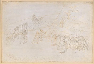 The Divine Comedy, Purgatorio III. Ante-Purgatory (Inselring): Penance of the Excommunicated; Conversation with Manfred of Hohenstaufen by Sandro Botticelli