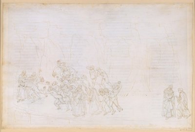 The Divine Comedy, Purgatorio XVIII. Fourth Ring: Virgil Explains to Dante the Principle of Love and the Role of Free Will; Penance of the Slothful by Sandro Botticelli