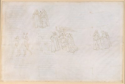 The Divine Comedy, Purgatorio XVII. Ascent to the Fourth Ring of Purgatory: Virgil Explains Purgatory to Dante by Sandro Botticelli