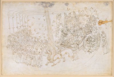 The Divine Comedy, Purgatorio XXX. The Earthly Paradise: Beatrice in the Triumphal Chariot by Sandro Botticelli