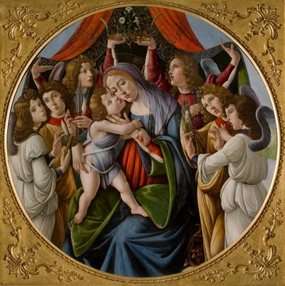 Madonna and Child with Six Angels by Sandro Botticelli