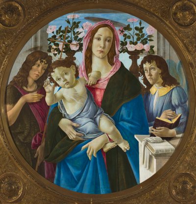 Madonna with Child, St. John the Baptist, and Angel by Sandro Botticelli