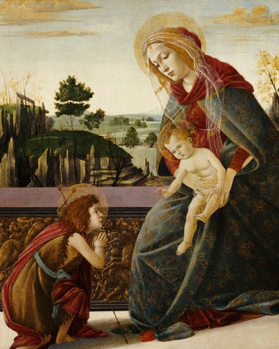 The Madonna and Child with the Young St. John the Baptist in a Landscape by Sandro Botticelli
