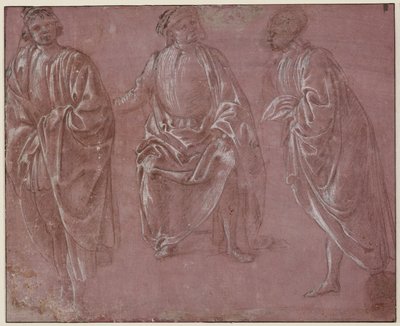 Three Garbed Figures by Sandro Botticelli