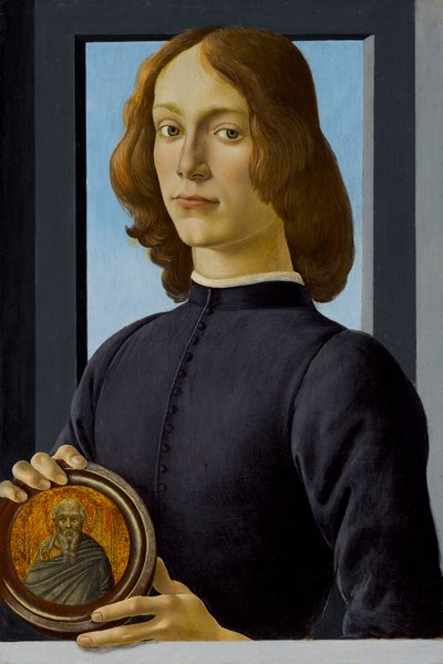 Young Man Holding a Roundel, c. 1480 by Sandro Botticelli
