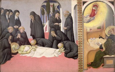 St. Jerome appearing to St. Cyril of Jerusalem by Sano di also Ansano di Pietro di Mencio Pietro