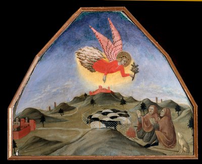 The Annunciation to the Shepherds by Sano di also Ansano di Pietro di Mencio Pietro