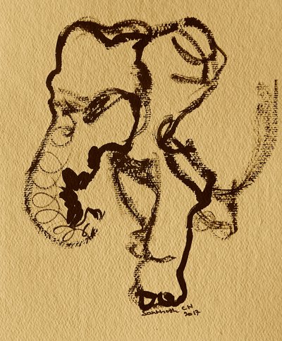 Abstract Elephant Head by Santhosh ch