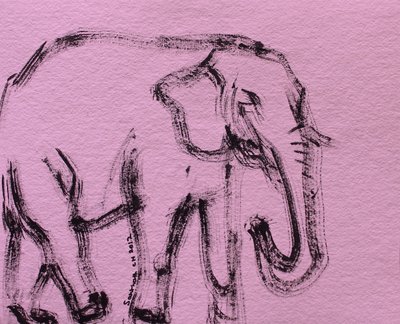 Abstract Pink Elephant by Santhosh ch