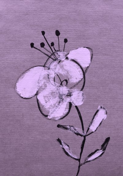Abstract Purple Bloom by Santhosh ch