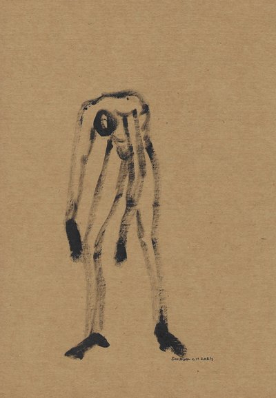 Bent Dark Figure by Santhosh ch