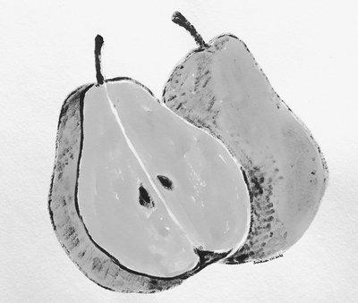 Black And White Pears by Santhosh ch