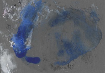 Blue Fluidity on Gray by Santhosh ch