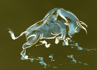 Charging Blue Bull by Santhosh ch