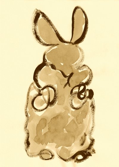 Cute Standing Bunny by Santhosh ch