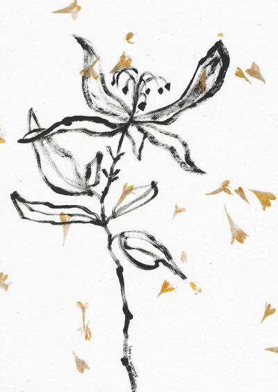 Delicate Floral Sketch by Santhosh ch