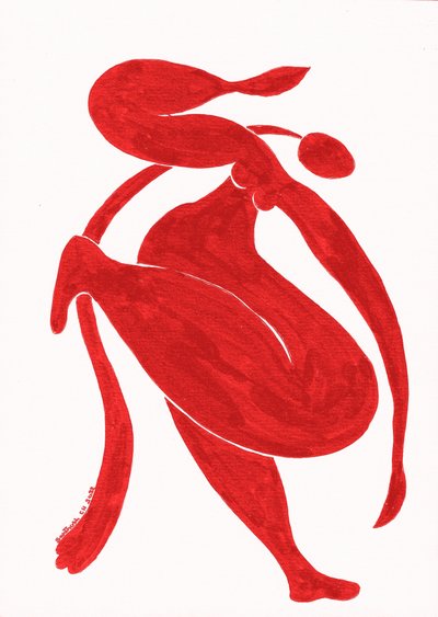 Dynamic Red Figure by Santhosh ch