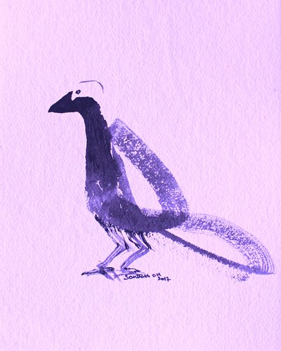 Elegant Purple Bird by Santhosh ch