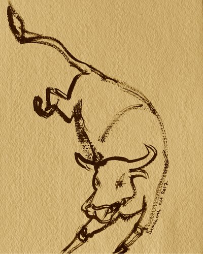 Expressive Charging Bull by Santhosh ch