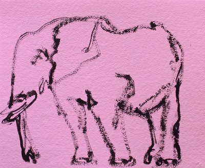 Expressive Elephant Sketch by Santhosh ch