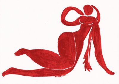 Flowing Red Form by Santhosh ch