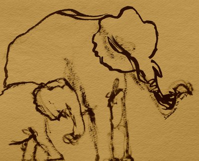 Gentle Elephant Family by Santhosh ch
