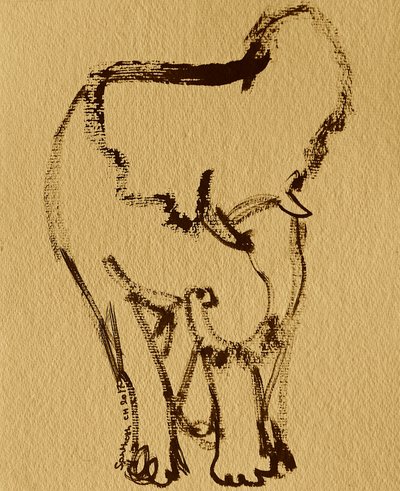 Gentle Elephant Ink by Santhosh ch
