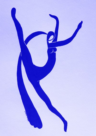 Graceful Blue Dancer by Santhosh ch