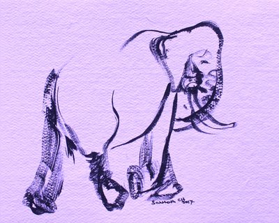 Graceful Purple Elephant by Santhosh ch