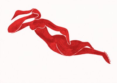 Graceful Red Figure by Santhosh ch