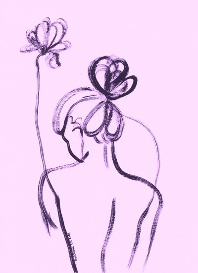 Graceful Woman Floral by Santhosh ch