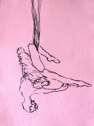 Inverted Aerial Dancer by Santhosh ch