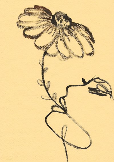 Organic Flower Sketch by Santhosh ch