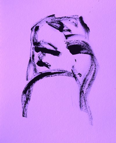 Pensive Abstract Face by Santhosh ch