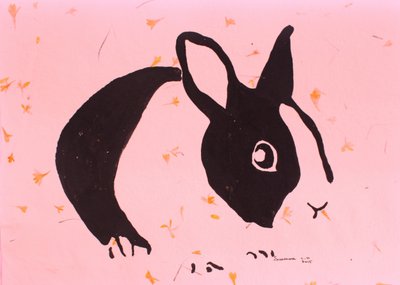 Pink Bunny Whimsy by Santhosh ch