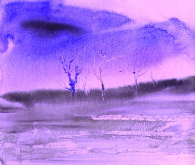 Purple Winter Landscape by Santhosh ch