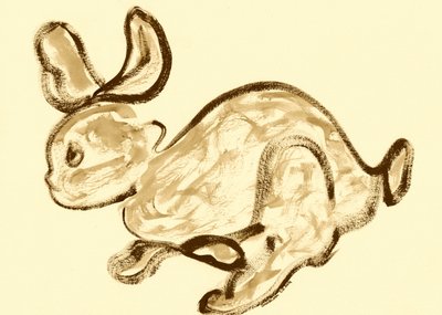 Running Sepia Rabbit by Santhosh ch