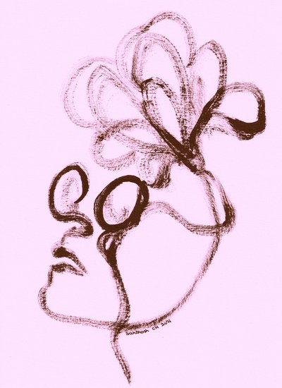 Serene Floral Portrait by Santhosh ch