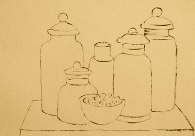 Simple Kitchen Jars Still Life by Santhosh ch