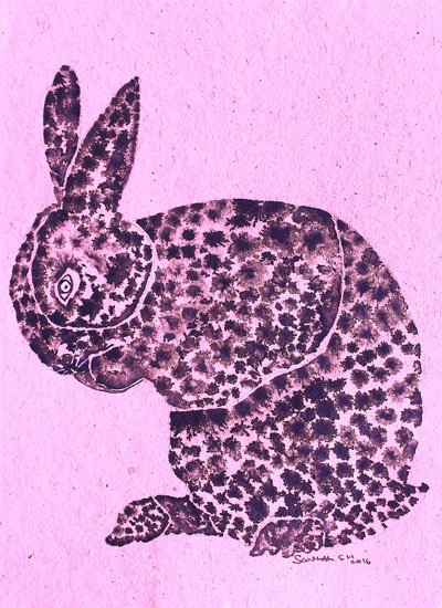 Whimsical Spotted Rabbit by Santhosh ch