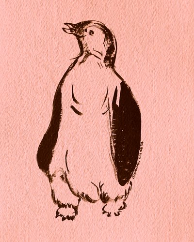 Whimsical Standing Penguin by Santhosh ch