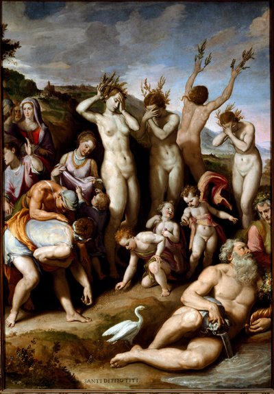 The Heliades Were Changed to Poplar and Cycnos Was Transformed into a Swan by Santi di Tito