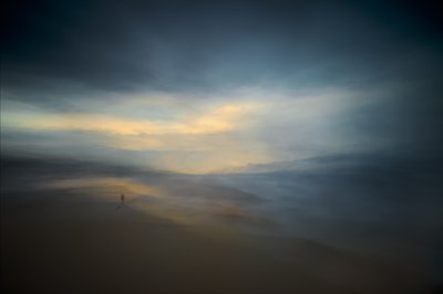 Misty Beach Solitude by Santiago Pascual Buye