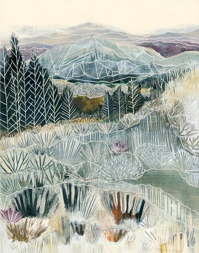Frosted Mountain Landscape by Sarah Fitzgerald