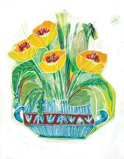Vibrant Poppy Bouquet by Sarah Fitzgerald
