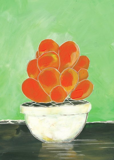 Vibrant Potted Succulent by Sarah Fitzgerald